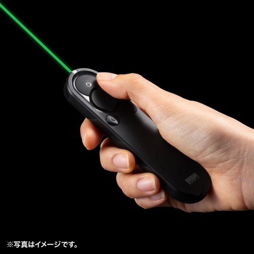 レーザーポインター（緑・グリーンレーザー・充電式・プレゼンテーション・ソフトウェアポインター・ジャイロ・3台同時カーソル操作・ポーチ付き）