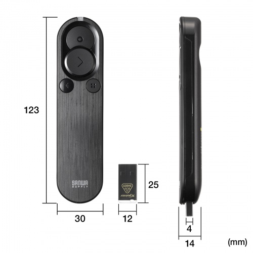 レーザーポインター（緑・グリーンレーザー・充電式・プレゼンテーション・ソフトウェアポインター・ジャイロ・3台同時カーソル操作・ポーチ付き）