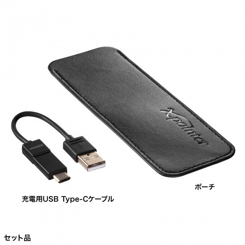 レーザーポインター（緑・グリーンレーザー・充電式・プレゼンテーション・ソフトウェアポインター・ジャイロ・3台同時カーソル操作・ポーチ付き）