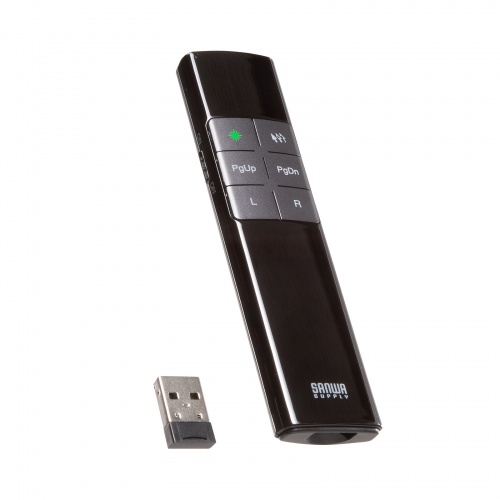 レーザーポインター（緑・グリーンレーザー・プレゼンテーション・マウス操作対応・タイマー機能付き）