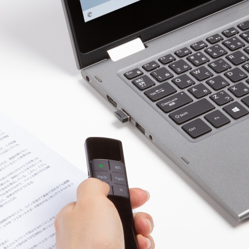 レーザーポインター（緑・グリーンレーザー・プレゼンテーション・マウス操作対応・タイマー機能付き）