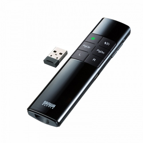 レーザーポインター（緑・グリーンレーザー・プレゼンテーション・マウス操作対応・タイマー機能付き）