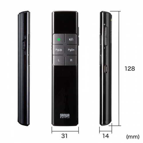 レーザーポインター（緑・グリーンレーザー・プレゼンテーション・マウス操作対応・タイマー機能付き）