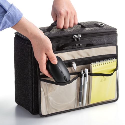 静音ワイヤレスマウス(無線・2.4G・光学式センサー・3ボタン・DPI切替・左右対称・電池式・中型・シンプル・ブラック・サンワサプライ)