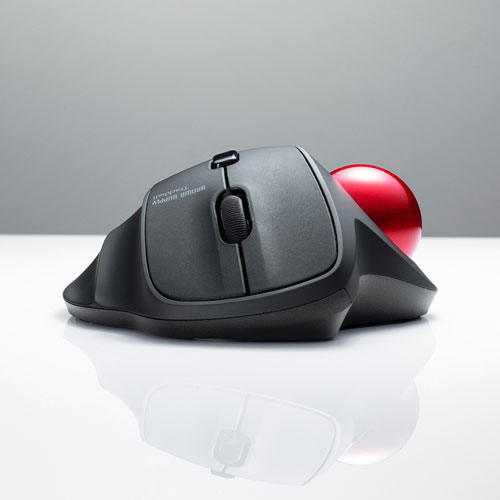 静音ワイヤレストラックボールマウス（無線・2.4G・光学センサー・3ボタン・DPI切替・電池式・ブラック・サンワサプライ)