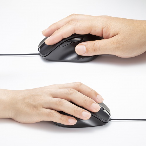 マウス（有線・ブルーLED・中型・5ボタン・ブラック） MA-YB518BK サンワサプライ