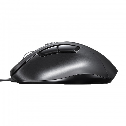 マウス（有線・ブルーLED・中型・5ボタン・ブラック） MA-YB518BK サンワサプライ