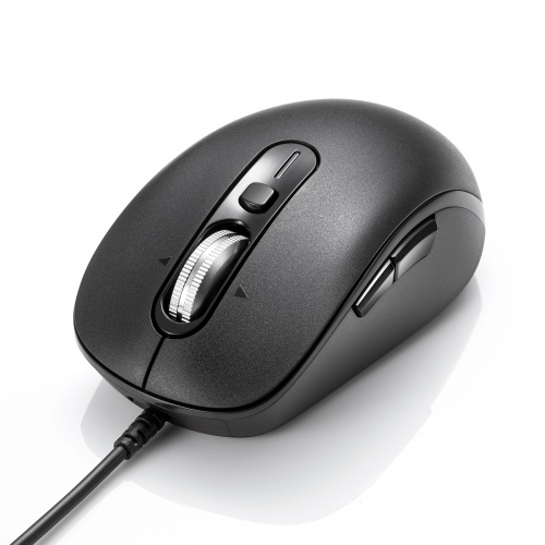 有線マウス（チルトホイール・高速スクロール・静音・5ボタン・ブルーLED・カウント切り替え・左右スクロール・Mac対応・戻る・進む）