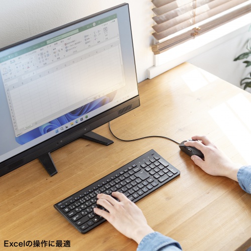 有線マウス（チルトホイール・高速スクロール・静音・5ボタン・ブルーLED・カウント切り替え・左右スクロール・Mac対応・戻る・進む）