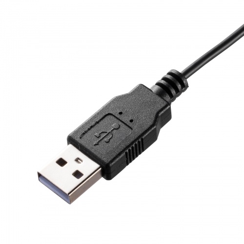 抗菌 有線マウス（静音・USBマウス・ブルーLED・3ボタン・USB A接続・ブラック）MA-YBSK315BK