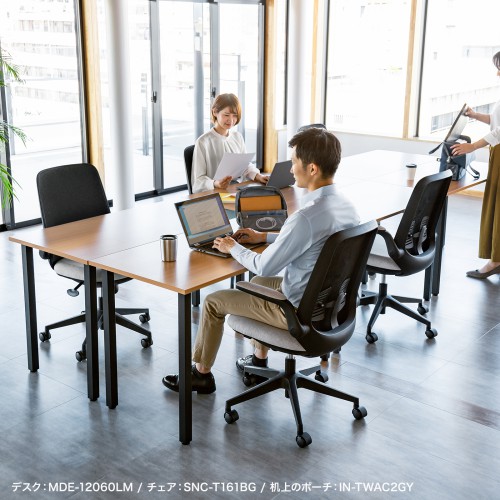 フリースタイルデスク(木目・幅1200×奥行き600×高さ720mm・耐荷重50㎏)