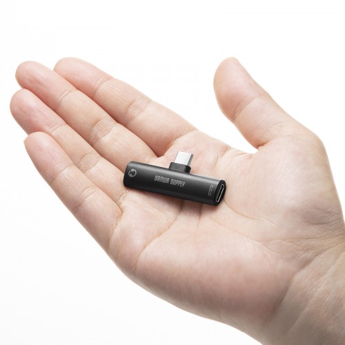 Type-C イヤホン変換（USB Type-Cポート用・USB PD対応・iPad Pro M4・iPad Air M2） CMS-V61BK サンワサプライ