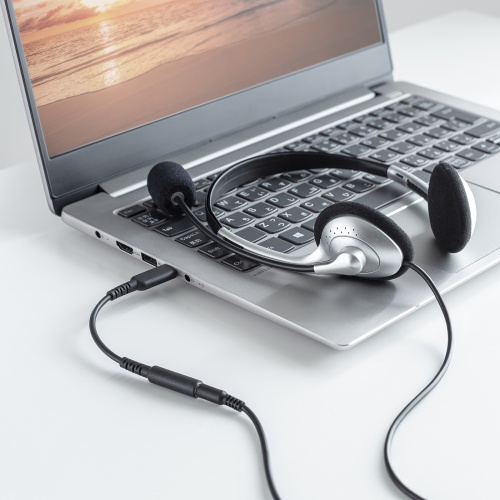 Type-Cオーディオ変換アダプタ（ケーブルタイプ・ケーブル長15cm・3.5mm・4極ミニジャック・スマホ・タブレット）