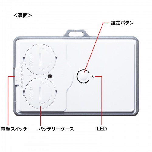 ビーコン（カードホルダー型・BLE・Bluetooth・磁性体防止シート内蔵・3個セット）