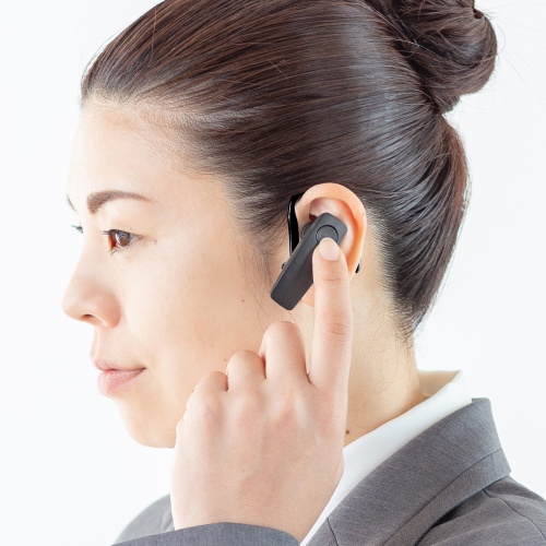 Bluetoothヘッドセット（防水・片耳タイプ）MM-BTMH41WBKN