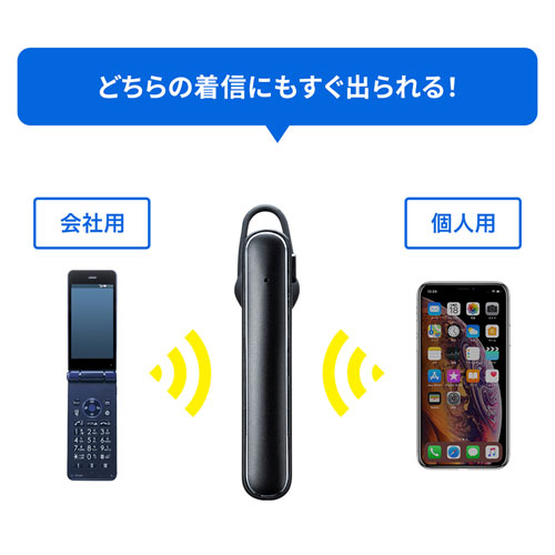 【アウトレット･訳あり・セール】ヘッドセット（Bluetooth・無線・片耳・ブラック）