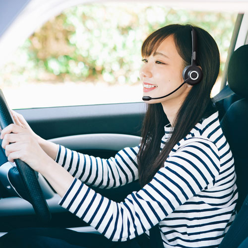 ヘッドセット（Bluetooth・片耳タイプ・充電クレードル付き・軽量・単一指向性マイク・ブラック）