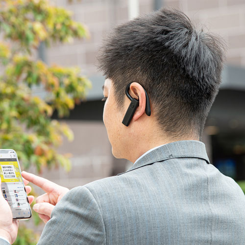 Bluetoothヘッドセット（片耳タイプ・外付けマイク付き）MM-BTMH61BK サンワサプライ