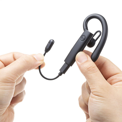 Bluetoothヘッドセット（片耳タイプ・外付けマイク付き）MM-BTMH61BK サンワサプライ
