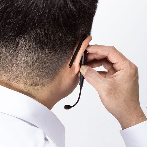Bluetoothヘッドセット（片耳タイプ・外付けマイク付き）MM-BTMH61BK サンワサプライ