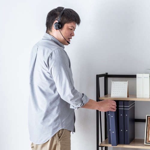 Bluetoothヘッドセット（片耳タイプ・単一指向性・USB充電・連続通話20時間・音量調節・ミュート・充電クレードル付き） MM-BTMH67BK サンワサプライ