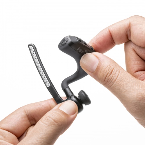 Bluetoothヘッドセット（デュアルマイク・ノイズキャンセル搭載・ワイヤレス・片耳・モノラル・USB充電）MM-BTMH68BK