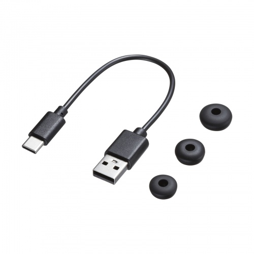 Bluetoothヘッドセット（デュアルマイク・ノイズキャンセル搭載・ワイヤレス・片耳・モノラル・USB充電）MM-BTMH68BK