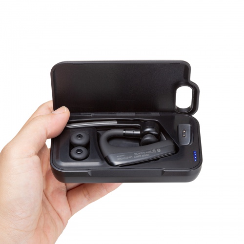 Bluetoothヘッドセット 片耳 充電ケース 充電スタンド デュアルマイクノイズキャンセル USB-C充電 左右耳対応 マルチポイント