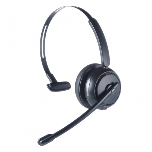 Bluetoothヘッドセット（片耳・単一指向性・Windows・Mac・軽量・無線・USB-C充電・両耳対応・マルチペアリング・大型イヤーパッド・ブラック）
