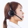 Bluetoothヘッドセット（片耳・単一指向性・Windows・Mac・軽量・無線・USB-C充電・両耳対応・マルチペアリング・大型イヤーパッド・ブラック）