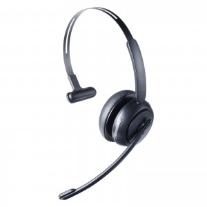 Bluetoothヘッドセット（片耳・単一指向性・Windows・Mac・軽量・無線・USB-C充電・両耳対応・マルチペアリング・大型イヤーパッド・ブラック）