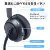 Bluetoothヘッドセット（片耳・単一指向性・Windows・Mac・軽量・無線・USB-C充電・両耳対応・マルチペアリング・大型イヤーパッド・ブラック）