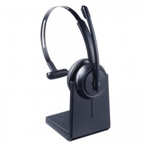 Bluetoothヘッドセット（片耳・充電クレードル付き・単一指向性・Windows・Mac・軽量・2.4G・無線・両耳対応・マルチペアリング・大型イヤーパッド・ブラック）