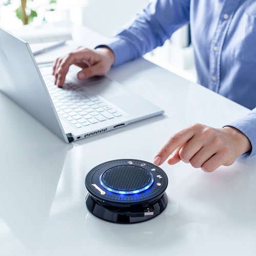 会議スピーカーフォン（Bluetooth・USB接続対応・Skype・Zoom）