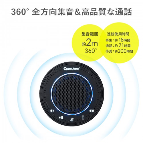 会議スピーカーフォン（Bluetooth・USB接続対応・Skype・Zoom）