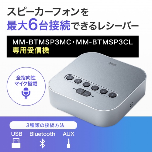 スピーカーフォン 受信機｜Bluetooth・USB・最大6台増設対応