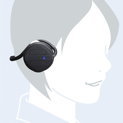 【アウトレット・訳あり・セール】Bluetoothステレオヘッドセット(ネックバンド型・ブラック) MM-BTSH35BK サンワ