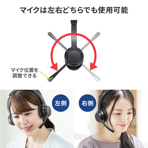 ヘッドセット（Bluetooth・両耳タイプ・単一指向性マイク） MM