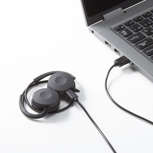 Bluetoothヘッドセット（両耳・ヘッドバンドタイプ・外付けマイク付き） MM-BTSH63BK サンワサプライ