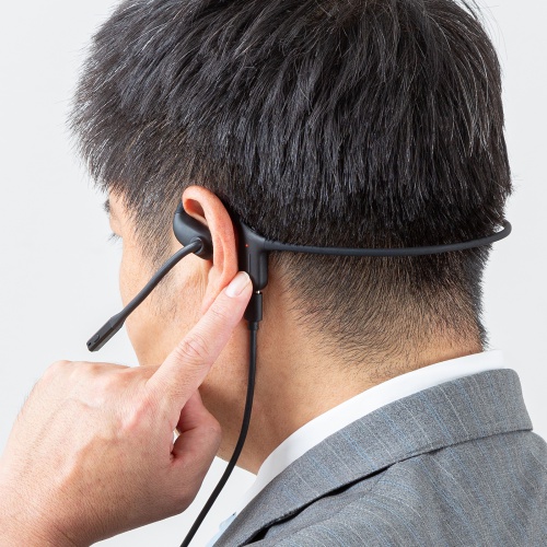 Bluetoothヘッドセット（オープンイヤー・有線対応・両耳・収納ポーチ付・単一指向性マイク・ENCノイズキャンセル・U0SB-C充電・無線）