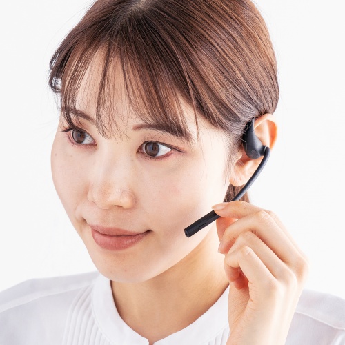Bluetoothヘッドセット（オープンイヤー・有線対応・両耳・収納ポーチ付・単一指向性マイク・ENCノイズキャンセル・U0SB-C充電・無線）
