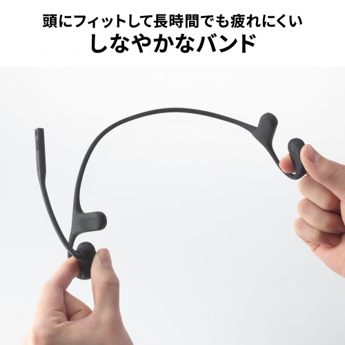 Bluetoothヘッドセット（オープンイヤー・有線対応・両耳・収納ポーチ付・単一指向性マイク・ENCノイズキャンセル・U0SB-C充電・無線）