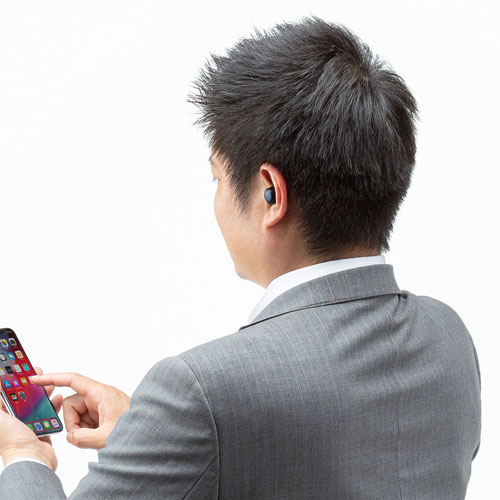 完全ワイヤレスイヤホン(ヘッドセット・Bluetooth 5.0・防水・片側使用