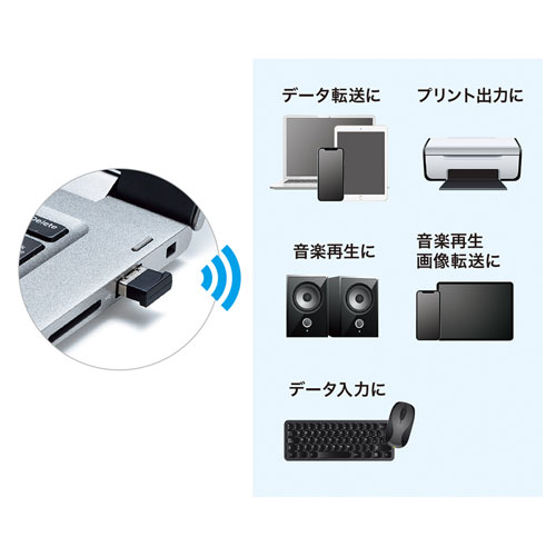 Bluetoothアダプタ(USBアダプタ・Bluetooth4.0＋LE/EDR・Class1)