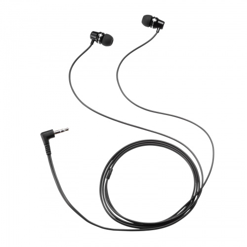 ステレオイヤホン（カナル型・3.5mmイヤホンジャック・ケーブル長1.2m・ブラック）