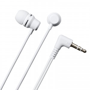 ステレオイヤホン（カナル型・3.5mmイヤホンジャック・ケーブル長1.2m・ホワイト）