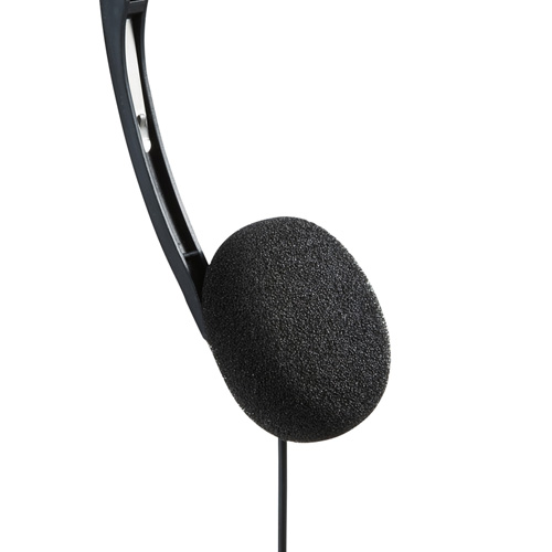 ヘッドホン(軽量・イヤーパッド・スポンジ・ブラック)