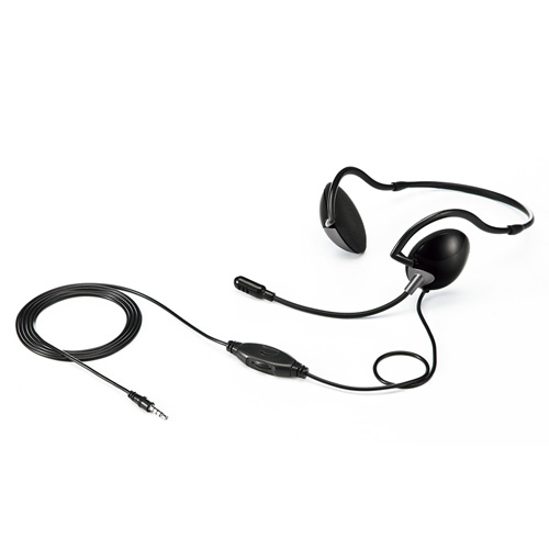 4極対応ヘッドセット（ネックバンドタイプ・ブラック） MM-HS403BK