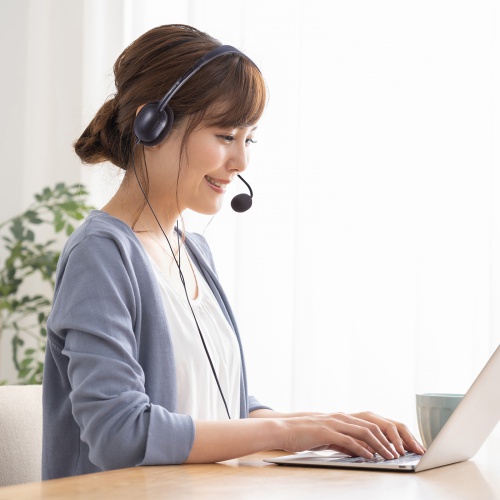 ヘッドセット（4極対応・オーバーヘッド・単一指向性・ボリューム調整・ミュートスイッチ付き・タブレット・スマホ・Skype・zoom・web会議・有線・ブラック） MM-HS408BK サンワサプライ