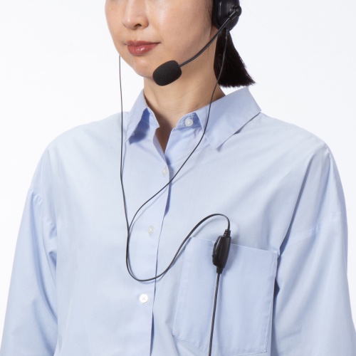 ヘッドセット（4極対応・オーバーヘッド・単一指向性・ボリューム調整・ミュートスイッチ付き・タブレット・スマホ・Skype・zoom・web会議・有線・ブラック） MM-HS408BK サンワサプライ